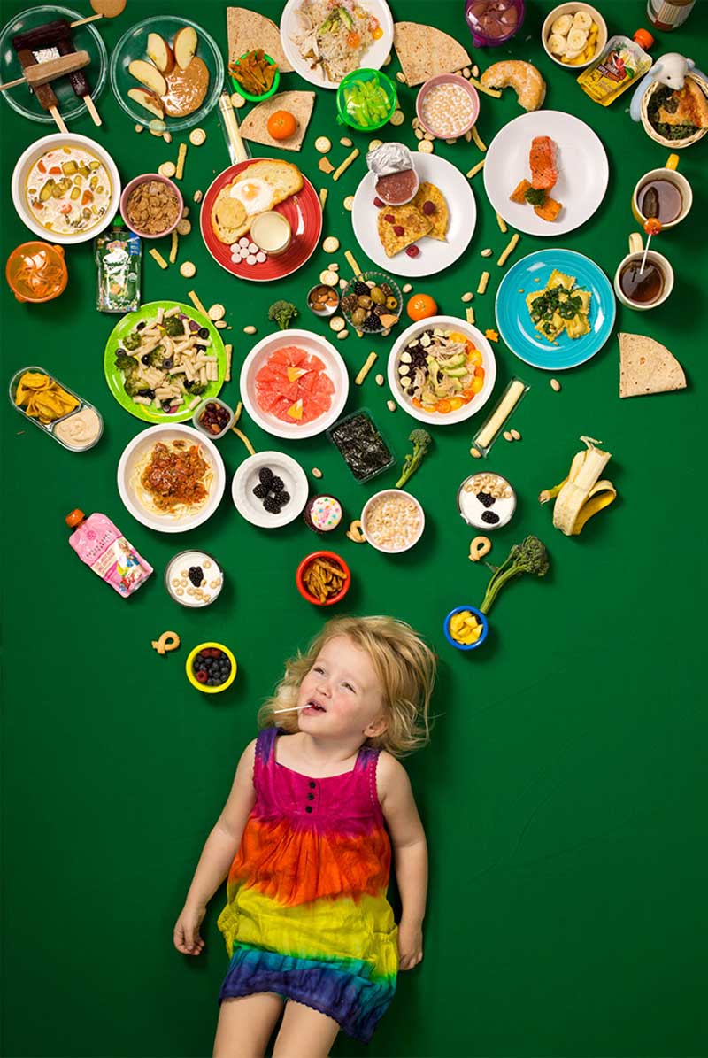 Gregg Segal's Daily Bread photo series lays out everything kids eat in a week, at a glance. Everything.