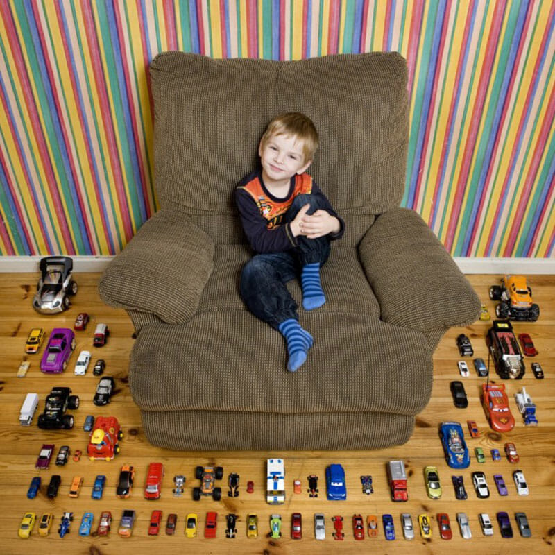 A portrait from Gabriele Galimberti's Toy Stories project -- kids from all over the world photographed with their favorite things.
